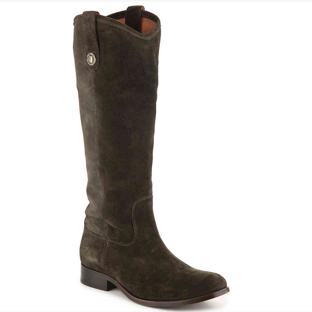 Frye Melissa Suede olive tall boots 7 no new no box